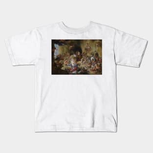 The Temptation of Saint Anthony by Mattheus van Helmont Kids T-Shirt